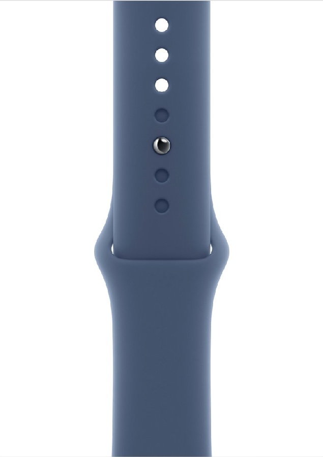 Умные часы Apple Watch Series 10 46 мм (алюминиевый корпус, серебристый/синий, спортивный силиконовый ремешок M/L)