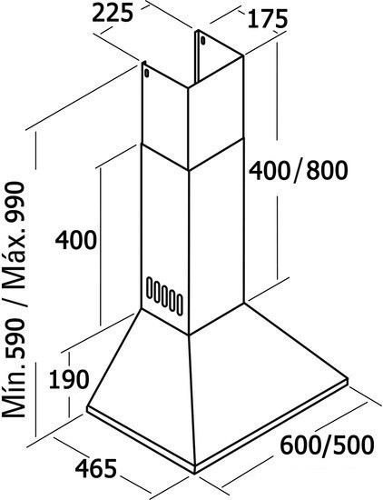 Кухонная вытяжка CATA V3-S500 BR