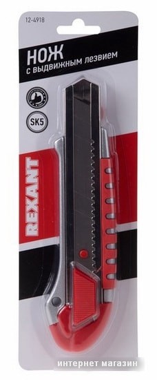 Нож строительный Rexant 12-4918