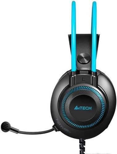 Наушники A4Tech Fstyler FH200i (черный/голубой)
