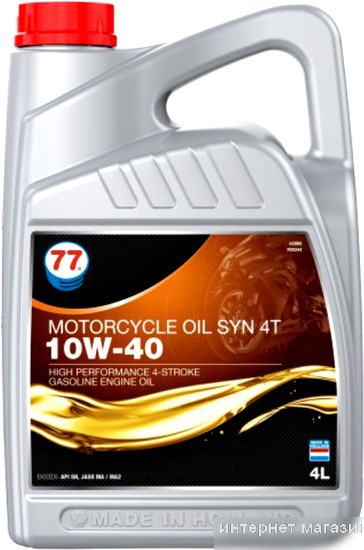 Моторное масло 77 Lubricants Syn 4T 10W-40 4л