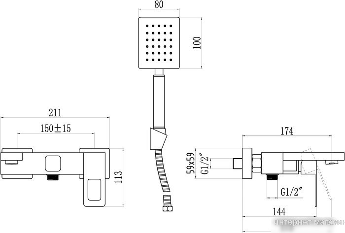 Смеситель Savol S-SUS4003H