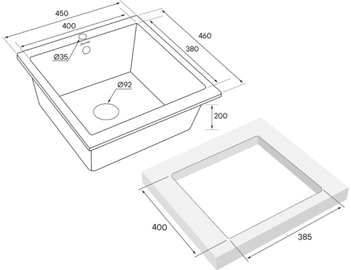 Кухонная мойка Paulmark Brilon PM104546-BL