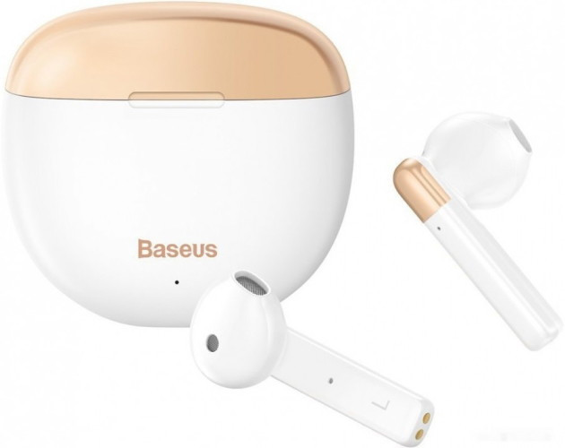 Наушники Baseus Encok W2 (белый/золотистый)