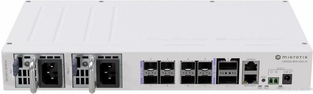 Управляемый коммутатор 2-го уровня Mikrotik CRS510-8XS-2XQ-IN