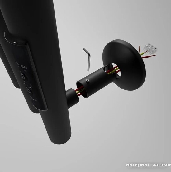 Полотенцесушитель Маргроид Ferrum Вид 10 СНШ 80x40 (черный матовый, таймер справа)