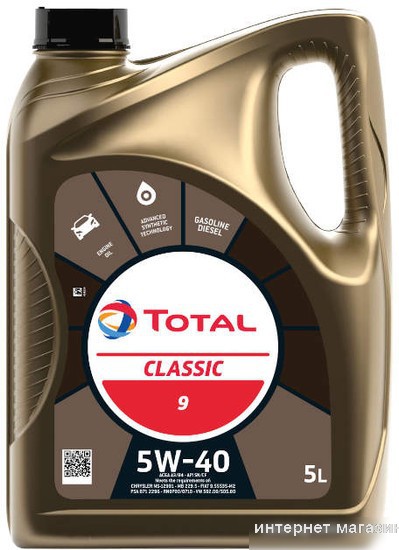 Моторное масло Total Classic 9 5W-40 5л