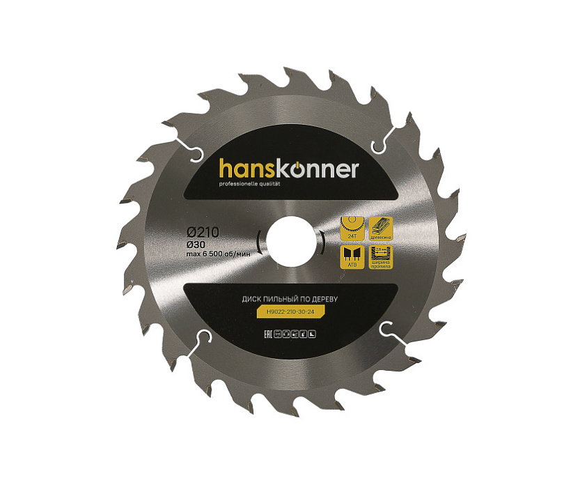Пильный диск Hanskonner H9022-210-30-24