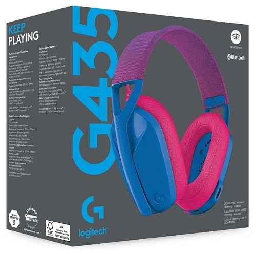 Наушники Logitech G435 Lightspeed (синий/малиновый)