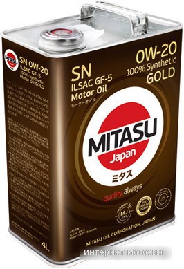 Моторное масло Mitasu MJ-102 0W-20 4л