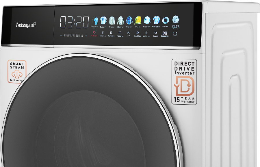 Стирально-сушильная машина Weissgauff WMD 58411 Direct Drive Inverter Premium Steam
