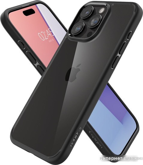 Чехол для телефона Spigen Ultra Hybrid для iPhone 15 Pro ACS06713 (черный)