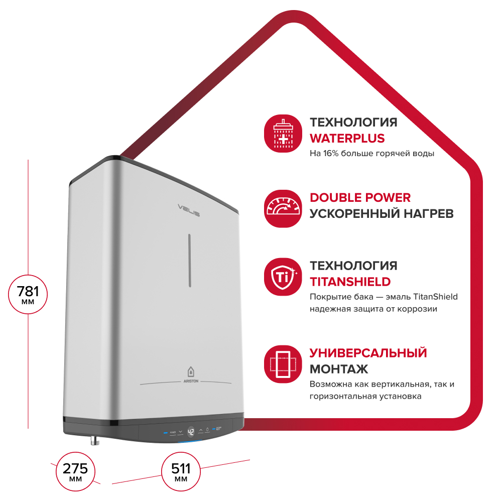 Накопительный электрический водонагреватель Ariston ABSE VLS PRO PW 50