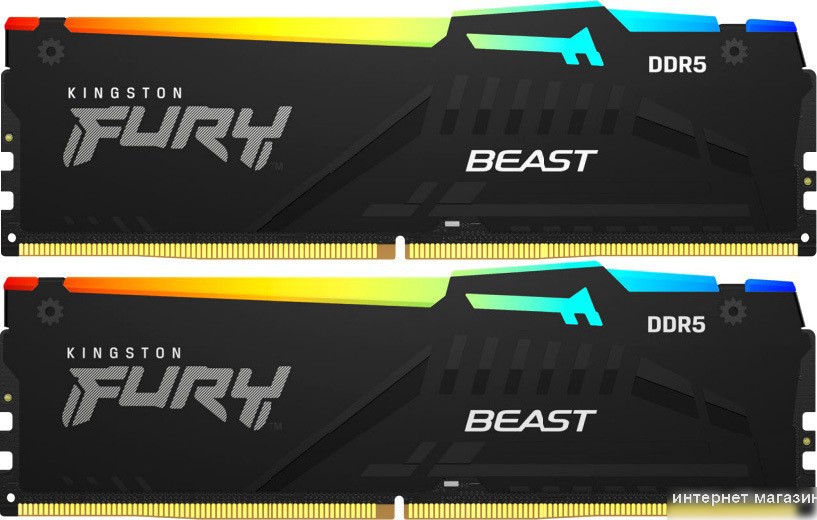 Оперативная память Kingston FURY Beast RGB 2x8ГБ DDR5 6000 МГц KF560C30BBEAK2-16