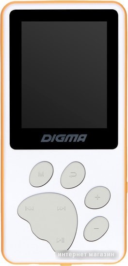 MP3 плеер Digma S4 8GB (белый/оранжевый)