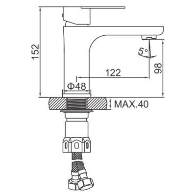 Смеситель Ledeme L71018B
