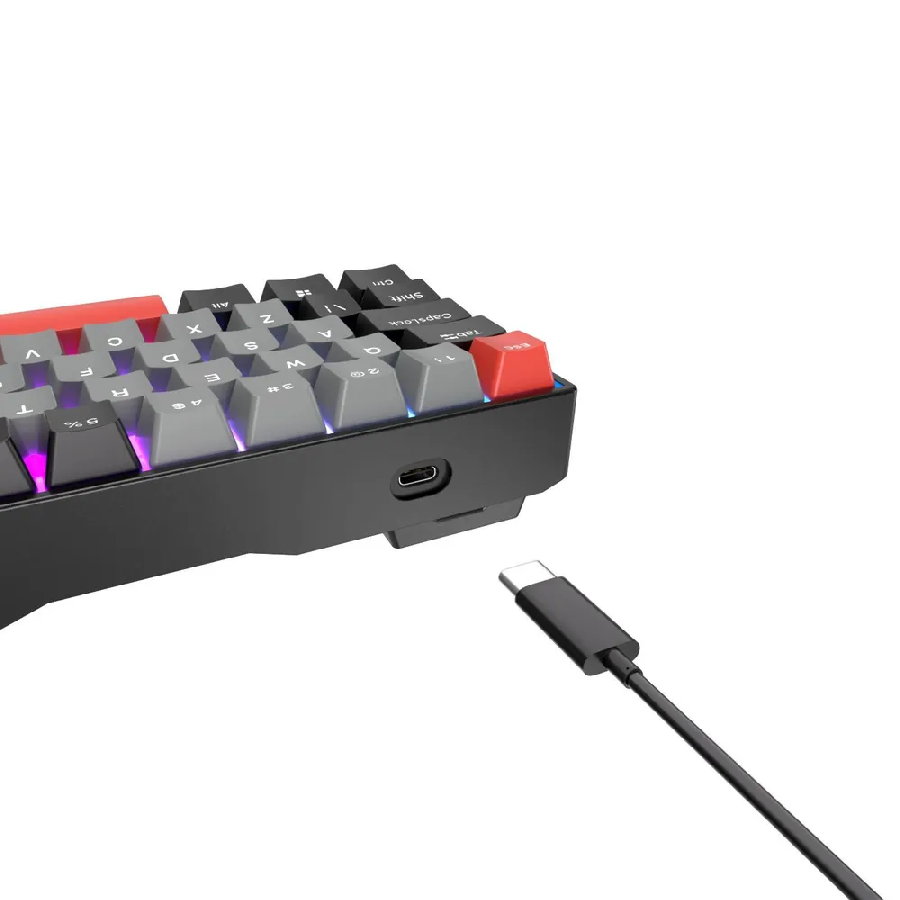 Беспроводная клавиатура Royal Kludge RK71 ISO RGB (черный, RK Red)