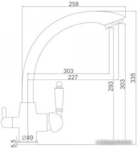 Смеситель Ledeme L4455F-3 (черный)