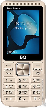 Кнопочный телефон BQ-Mobile BQ-2455 Boom Quattro (золотистый)