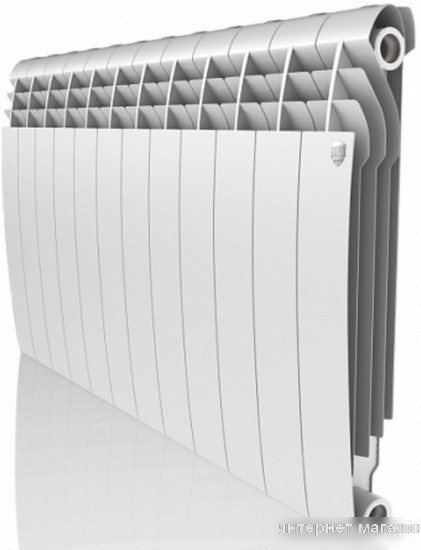 Биметаллический радиатор Royal Thermo BiLiner Bianco 350 (5 секций, с монтажным комплектом и угловыми кранами)