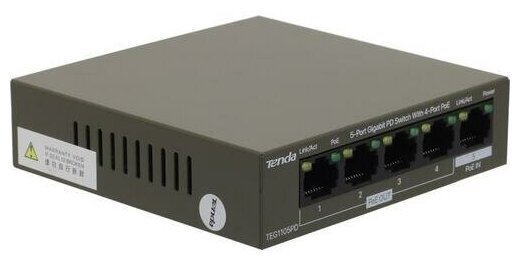 Неуправляемый коммутатор Tenda G1105PD