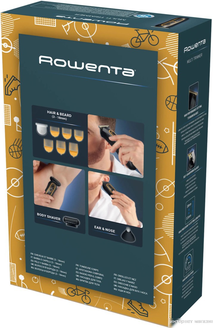 Машинка для стрижки волос Rowenta Sport TN9113F0