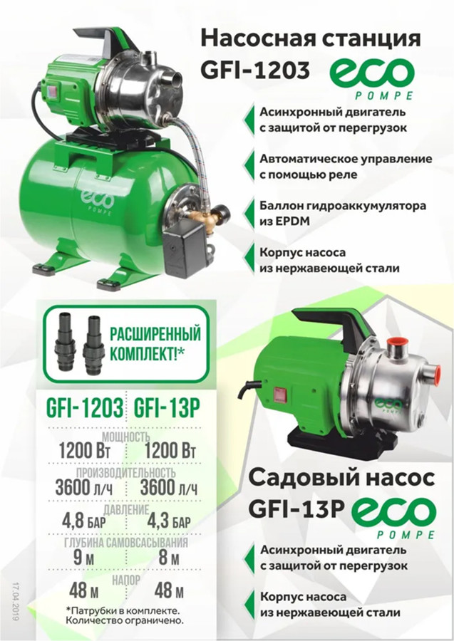Насосная станция ECO GFI-1203