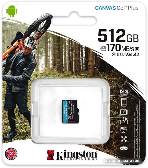 Карта памяти Kingston Canvas Go! Plus microSDXC 512GB
