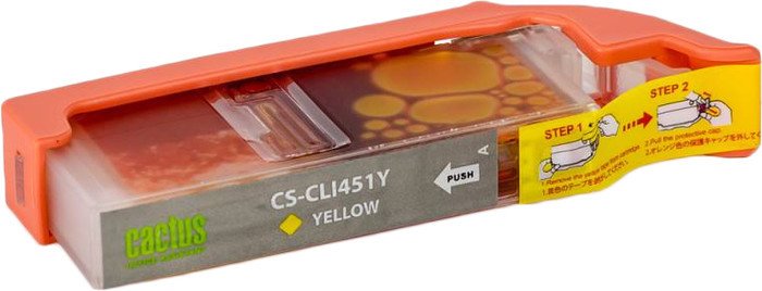 Картридж CACTUS CS-CLI451Y (аналог Canon CLI-451Y)
