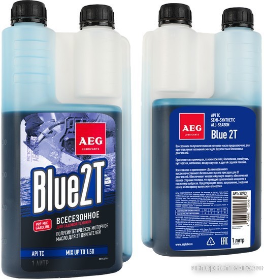 Моторное масло AEG Lubricants API TC Semi Synthetic Дозатор 1л