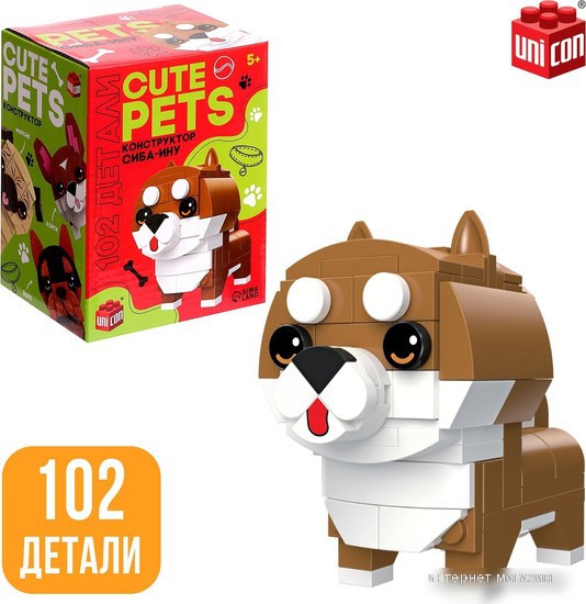 Конструктор Unicon Cute pets 9278945 Сиба-Ину