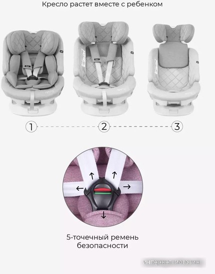 Детское автокресло Rant Nitro Isofix UB619 (серый/розовый)