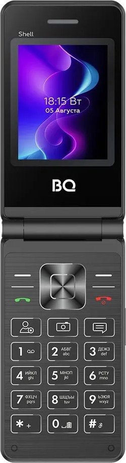 Кнопочный телефон BQ BQ-2412 Shell Duo (черный)