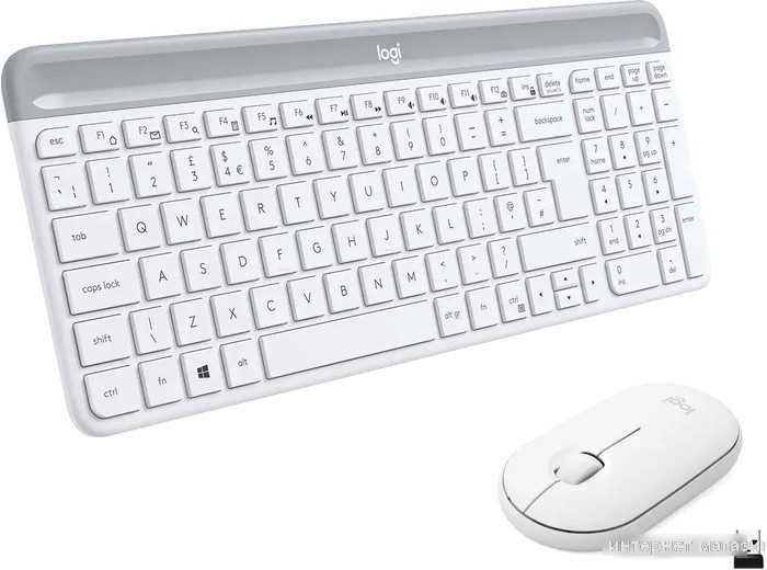 Офисный набор Logitech MK470 Slim Wireless Combo 920-009207 (белый)