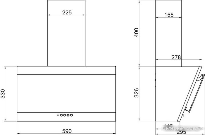 Кухонная вытяжка Elikor Титан 50П-430-К3Д (белый)
