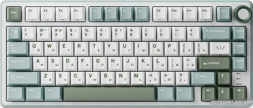 Проводная клавиатура Royal Kludge R75 RGB (Sky Cyan, RK Silver)