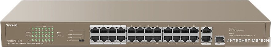 Неуправляемый коммутатор Tenda TEF1126P-24-250W