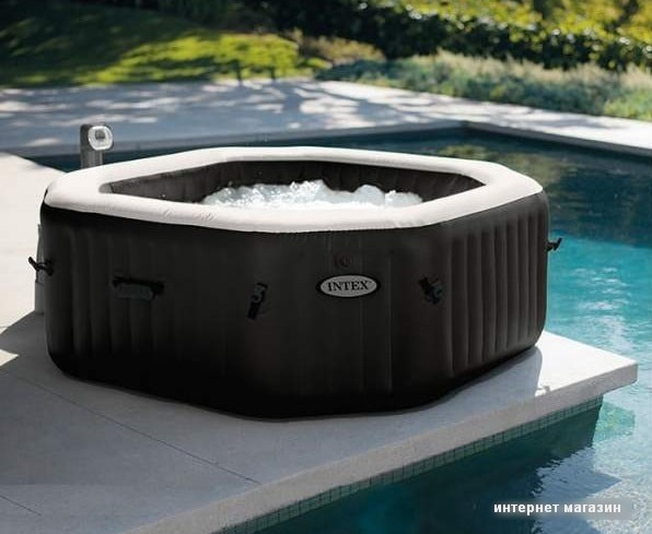 Надувной бассейн Intex Jet & Bubble Deluxe 28458 (201x71)