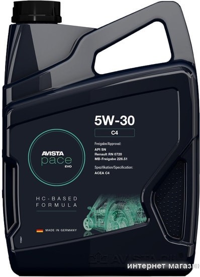 Моторное масло Avista pace EVO C4 5W-30 5л