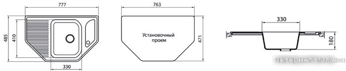 Кухонная мойка Vigro Vigronit VG601 151035 (серый)