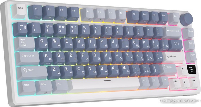 Беспроводная клавиатура Royal Kludge RK-M75 RGB Ocean Blue (RK Silver)