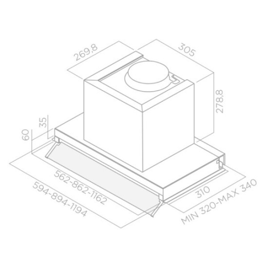 Кухонная вытяжка Elica BOX IN PLUS IXGL/A/90