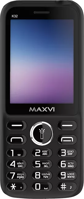 Кнопочный телефон Maxvi K32 (черный)