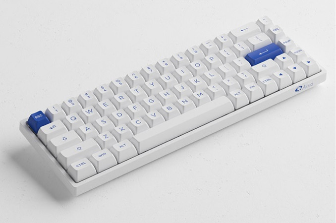 Клавиатура Akko 3068B Plus White & Blue (Akko CS Jelly Pink)