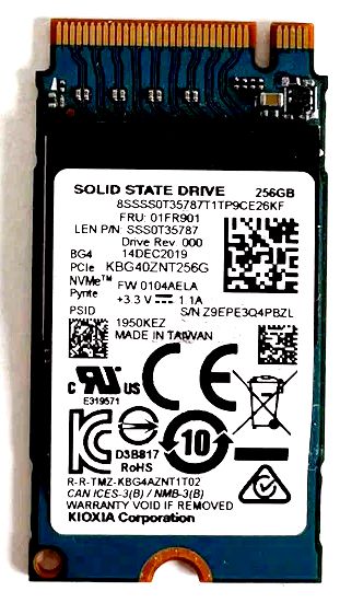 SSD накопитель Kioxia 256GB KBG40ZNT256G (уценка)