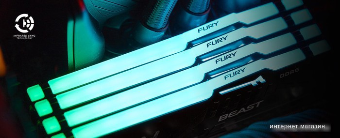 Оперативная память Kingston FURY Beast RGB 16ГБ DDR5 6000 МГц KF560C30BBA-16