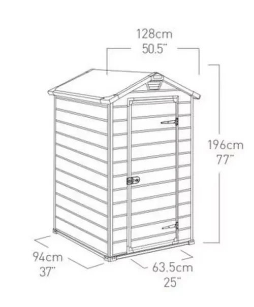 Хозблок садовый Manor 4x3, бежевый
