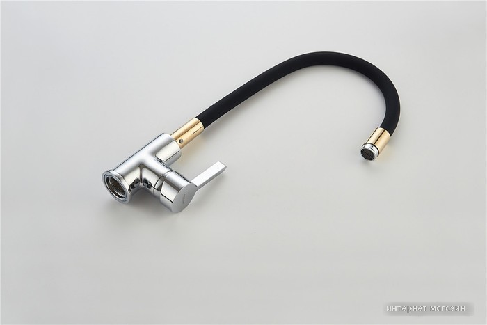 Смеситель Ledeme H98 L4898-10 (черный/хром/золотой)