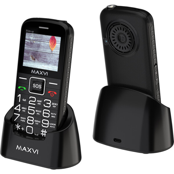 Кнопочный телефон Maxvi B5ds (черный)