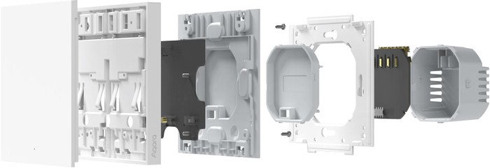 Выключатель Aqara Smart Wall Switch H1 одноклавишный без нейтрали (черный)
